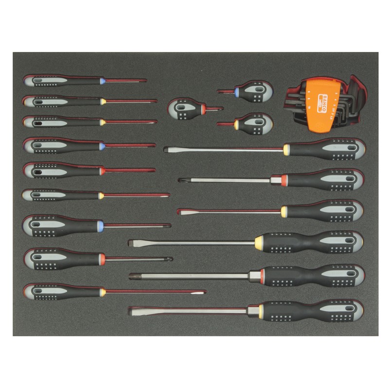 1 pcs - Bahco 27 Piece Maintenance Tool Kit with Foam Inlay