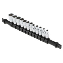 1 Set - RS PRO 12-Piece Metric 1/4 in Standard Socket Set , 6 point