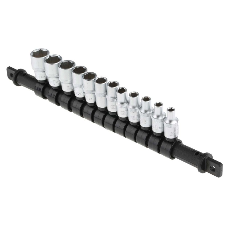 1 Set - RS PRO 12-Piece Metric 1/4 in Standard Socket Set , 6 point