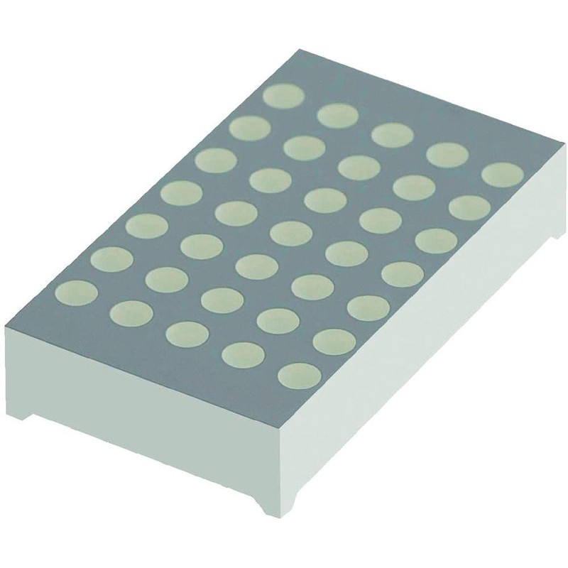 1 pcs - TBC12-11SURKCGKWA Kingbright Dot Matrix LED Display, CC 7 x 5 Dot Matrix Green, Red 73000 ucd, 130000 ucd 30.5mm