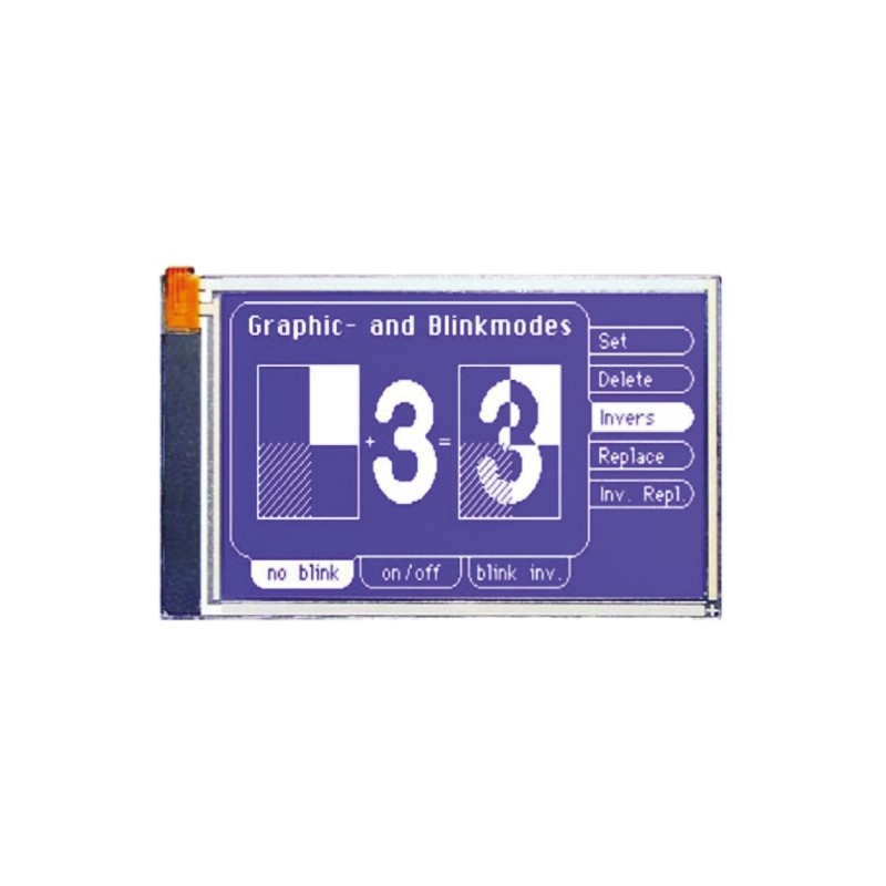 1 pcs - Display Visions EA eDIP240B-7LWTP Graphic LCD Display, Blue, White on, Transflective