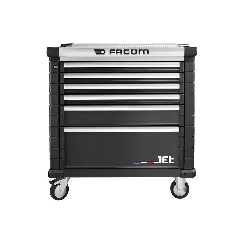 1 pcs - Facom 6 drawer Steel Wheeled
