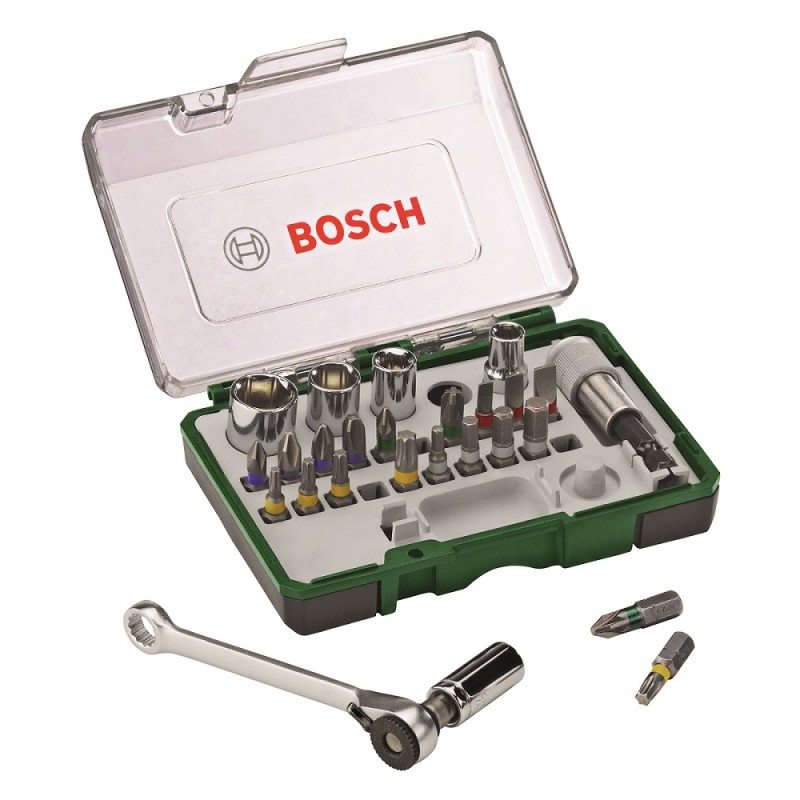 1 Set - Bosch Hexagon, Phillips, Slotted, 27-Piece