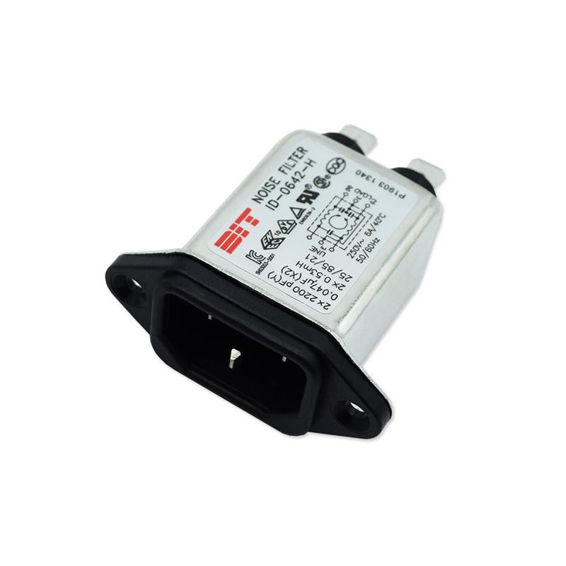 1 pcs : ID-0342S - LINE FILTER 250VDC/VAC 3A PNL MT