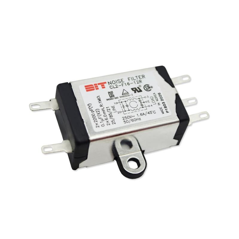 1 pcs : CL2-F16-12R - LINE FILTER 250VDC/VAC 1.6A CHAS