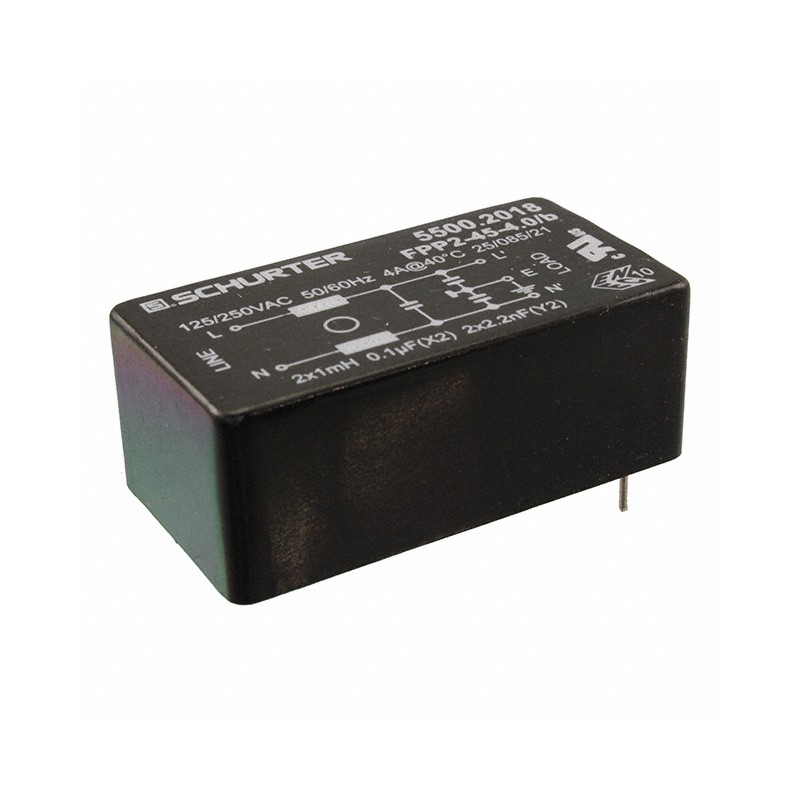 1 pcs : 5500.2018 - LINE FILTER 125V/250VAC 4A TH