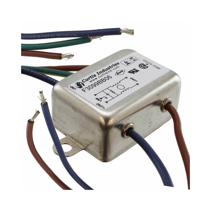 1 pcs : F3099BB06 - LINE FILTER 250VAC 6A CHASSIS