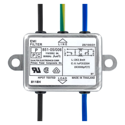 1 pcs : 851-05/006 - LINE FILTER 115V/250VAC 5A CHAS