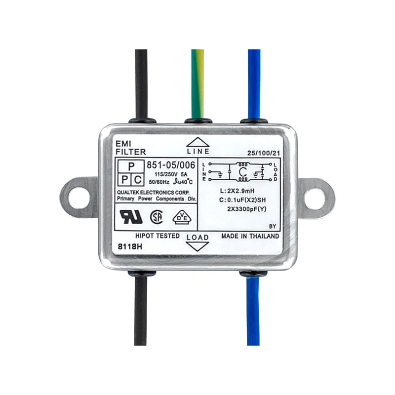 1 pcs : 851-05/006 - LINE FILTER 115V/250VAC 5A CHAS