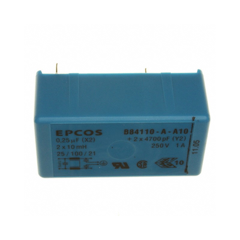 1 pcs : B84110A0000A010 - LINE FILTER 250VDC/VAC 1A TH