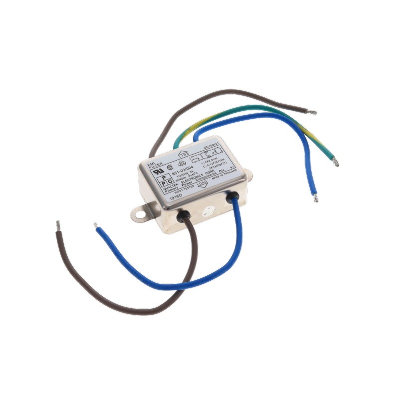 1 pcs : 851-03/004 - LINE FILTER 115V/250VAC 3A CHAS