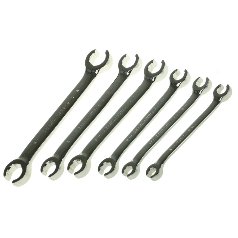 1 Set - GearWrench 6-Piece Crow Foot Spanner Set, 9 x 11 - 19 x 21 mm