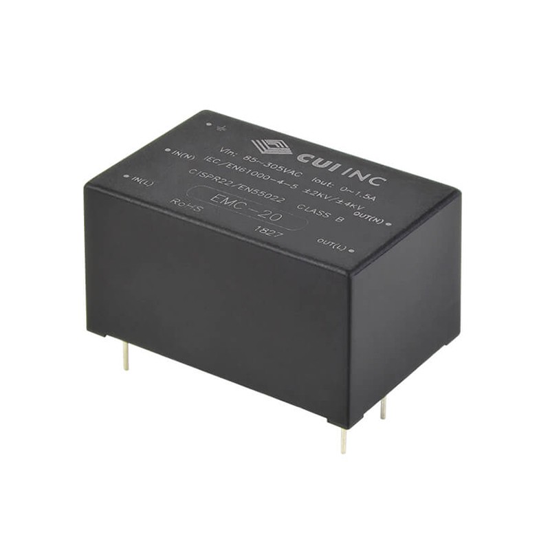 1 pcs : EMC-20 - LINE FILTER 85V-305VAC 1.5A TH