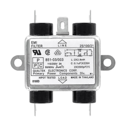 1 pcs : 851-03/003 - LINE FILTER 115V/250VAC 3A CHAS