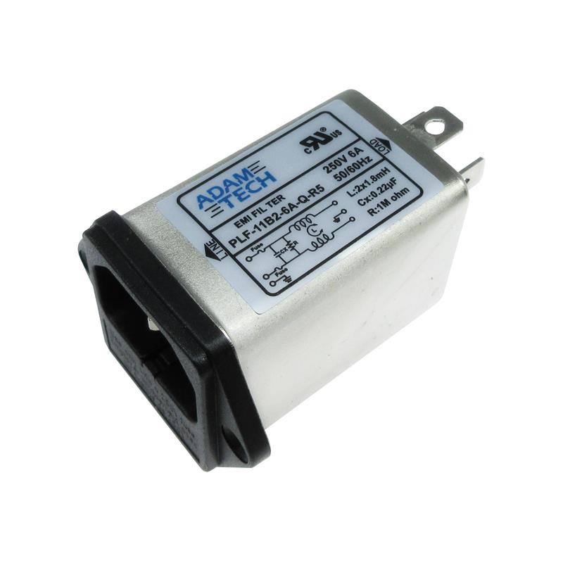 1 pcs : PLF-11B2-6A-Q-R5 - LINE FILTER 115V/250VAC 6A PNLMT