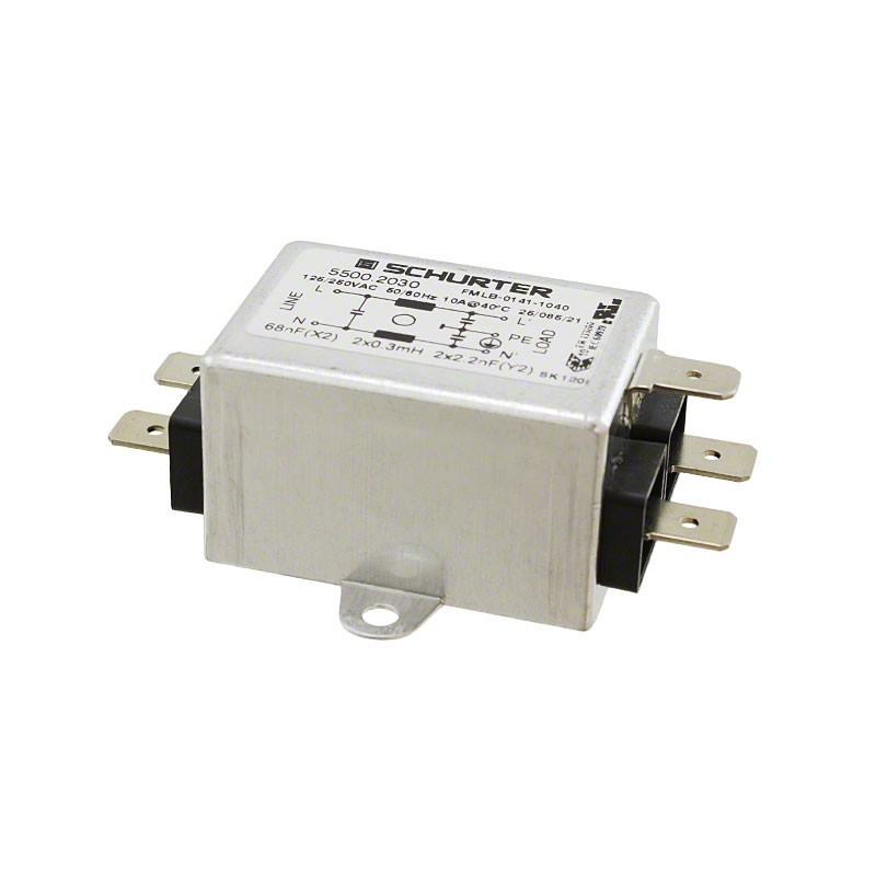 1 pcs : 5500.2030 - LINE FILTER 125/250VAC 10A CHAS