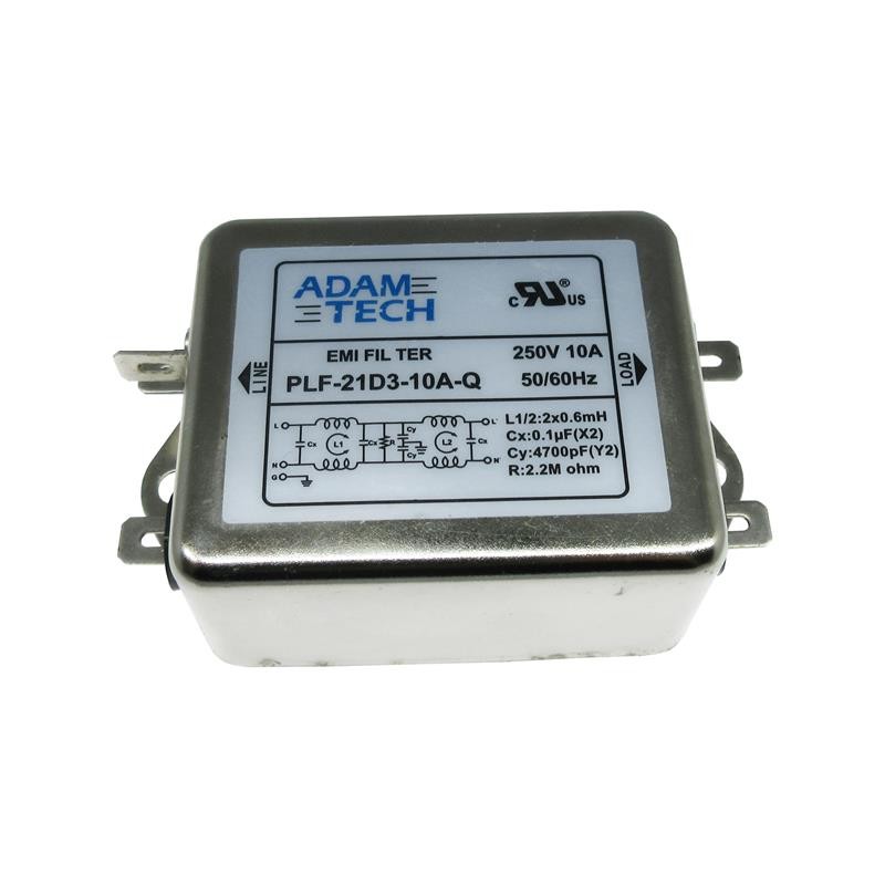 1 pcs : PLF-21D3-10A-Q - LINE FILTER 115V/250VAC 10A CHAS