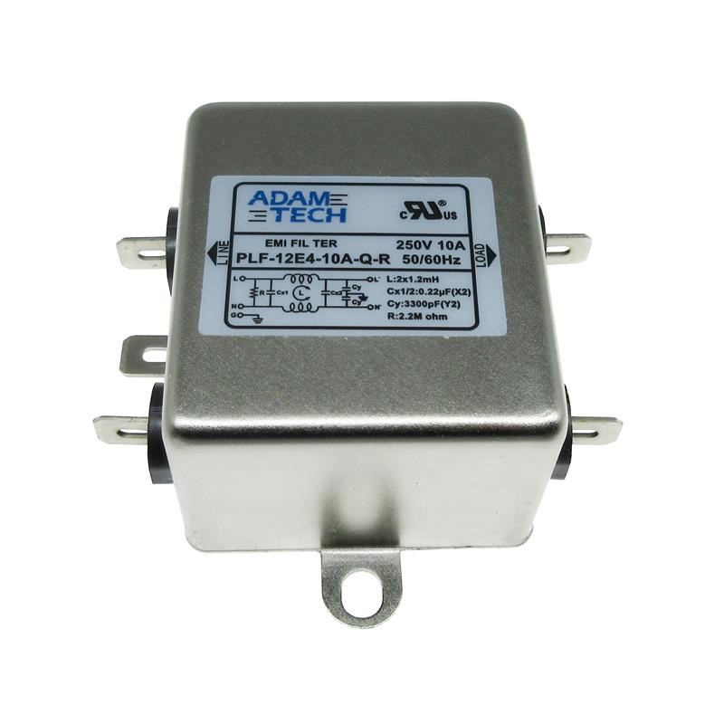 1 pcs : PLF-12E4-10A-Q-R - LINE FILTER 115V/250VAC 10A CHAS