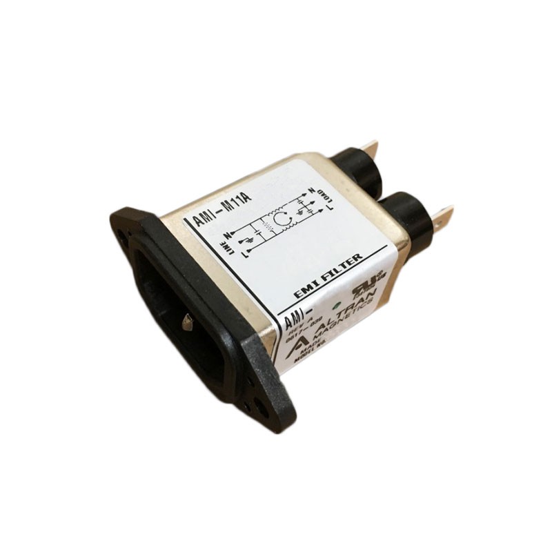 1 pcs : AMI-M11J-3-5-B-1 - LINE FILTER 250VAC 5A CHASSIS