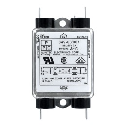 1 pcs : 849-03/001 - LINE FILTER 115V/250VAC 3A CHAS
