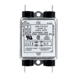 1 pcs : 848-03/001 - LINE FILTER 115V/250VAC 3A CHAS