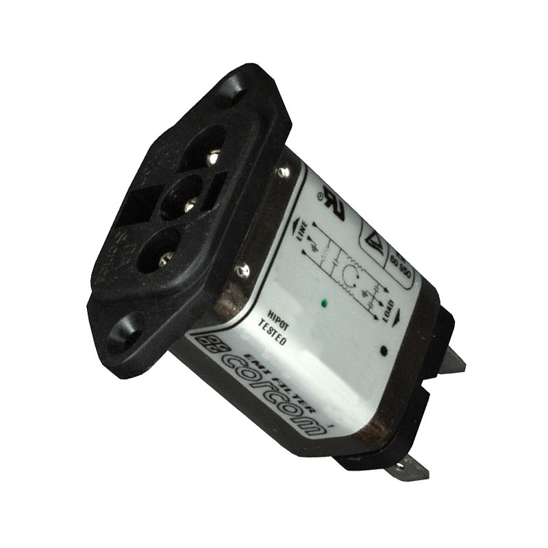 1 pcs : 6609075-8 - LINE FILTER 125VDC 10A PNL MT