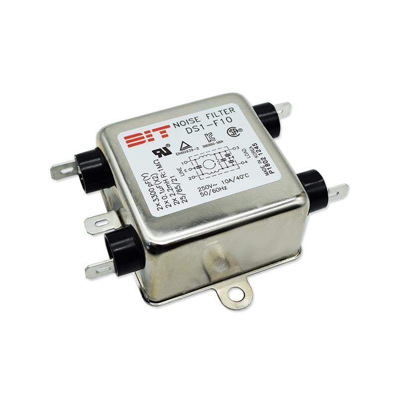 1 pcs : DS1-T10 - LINE FILTER 250VDC/VAC 10A CHAS