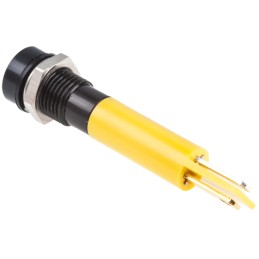 1 pcs - RS PRO Yellow Panel Mount Indicator, 110V ac, 8mm Mounting Hole Size, IP67