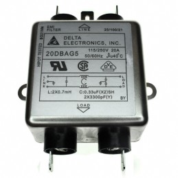 1 pcs : 20DBAG5 - LINE FILTER 115V/250VAC 20A CHAS