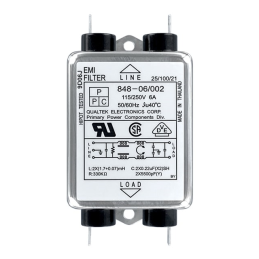 1 pcs : 848-06/002 - LINE FILTER 115V/250VAC 6A CHAS