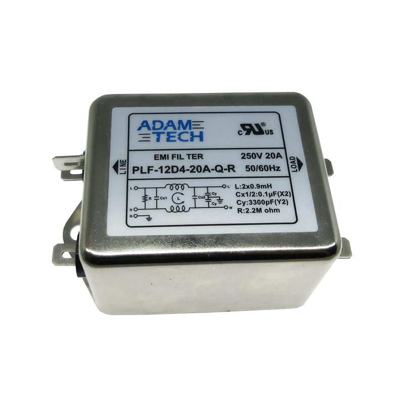 1 pcs : PLF-12D4-20A-Q-R - LINE FILTER 115V/250VAC 20A CHAS