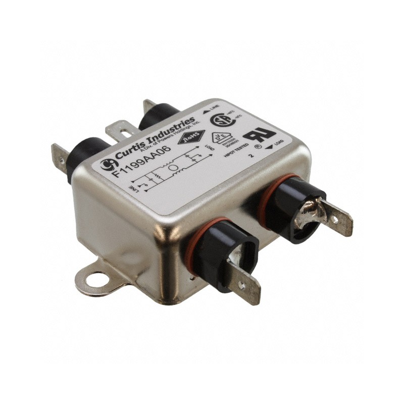 1 pcs : F1199AA06 - LINE FILTER 250VAC 6A CHASSIS