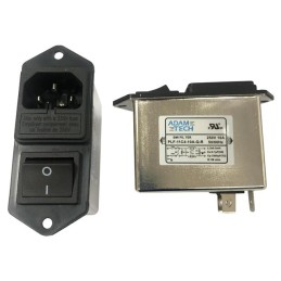 1 pcs : PLF-11C4-10A-Q-R - LINE FILTER 115V/250VAC 10A PNL