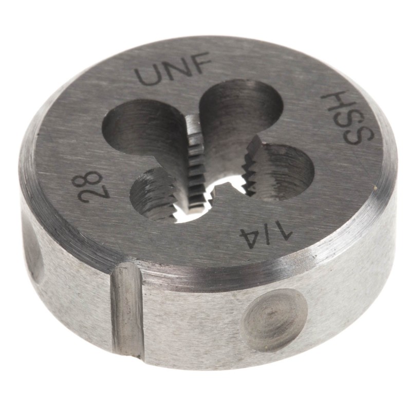 1 pcs - RS PRO Thread Die, 1/4-28 UNF, 25.4mm od