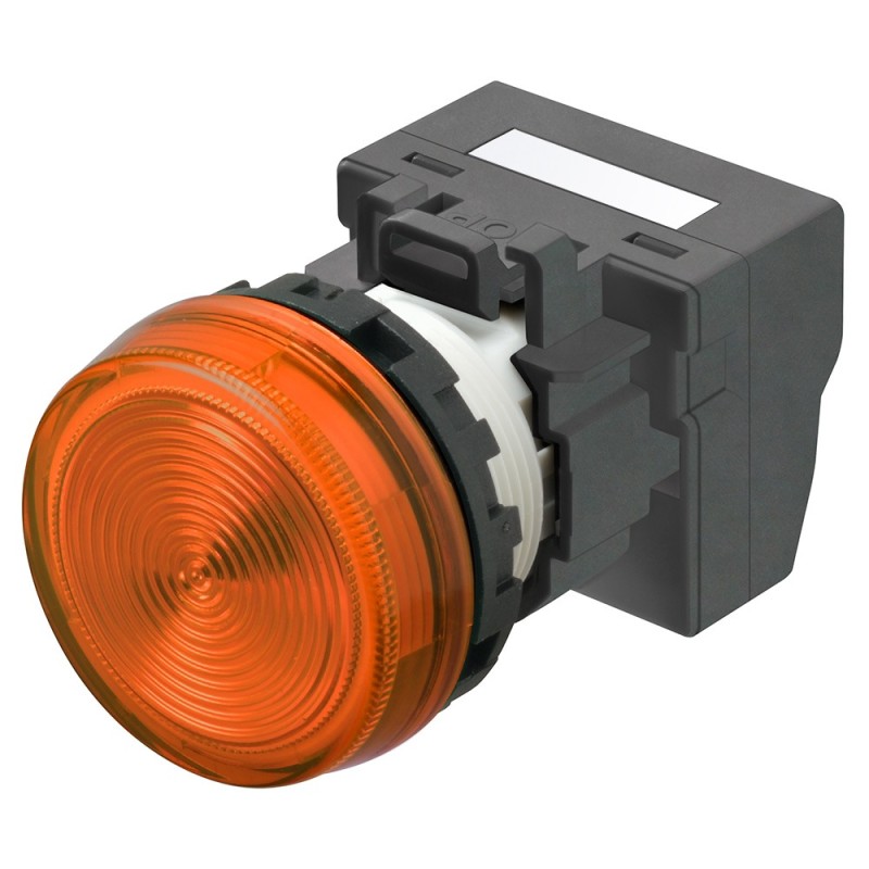1 pcs - Omron M22N Series Orange Indicator, 24V, 22mm Mounting Hole Size, IP66