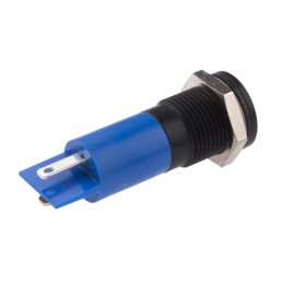 1 pcs - RS PRO Blue Panel Mount Indicator, 24V dc, 14mm Mounting Hole Size, Solder Tab Termination, IP67