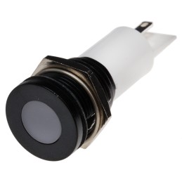 1 pcs - RS PRO White Panel Mount Indicator, 110V ac, 16mm Mounting Hole Size, Solder Tab Termination, IP67