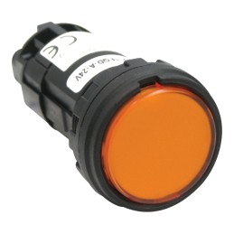 1 pcs - Idec Orange Panel Mount Indicator, 24.1 x 22.3mm Mounting Hole Size, Screw Terminal Termination