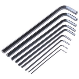 1 Set - RS PRO 9 piece L Shape Imperial Hex Key Set, 1/4 - 7/32in