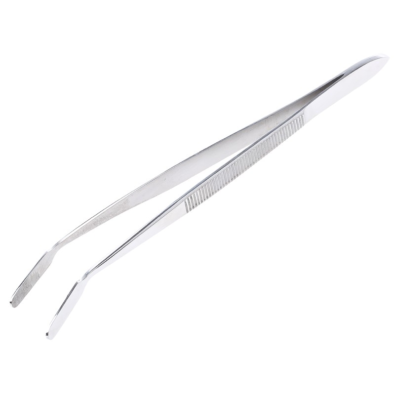 1 pcs - RS PRO 150 mm, Stainless Steel, Flat, Serrated, Tweezers