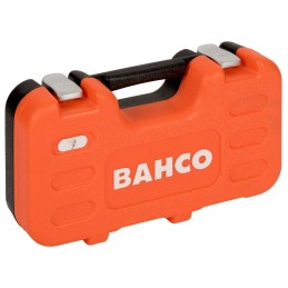 1 Set - Bahco 34-Piece Metric 1/4 in, 3/8 in Standard Socket/Bit Set with Ratchet, 6 point, Hex Bit, Phillips Bit, Slotted Bit