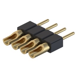 1 pcs : 830-10-004-10-005000 - CONN HDR STRIP SOLDER 4POS GOLD