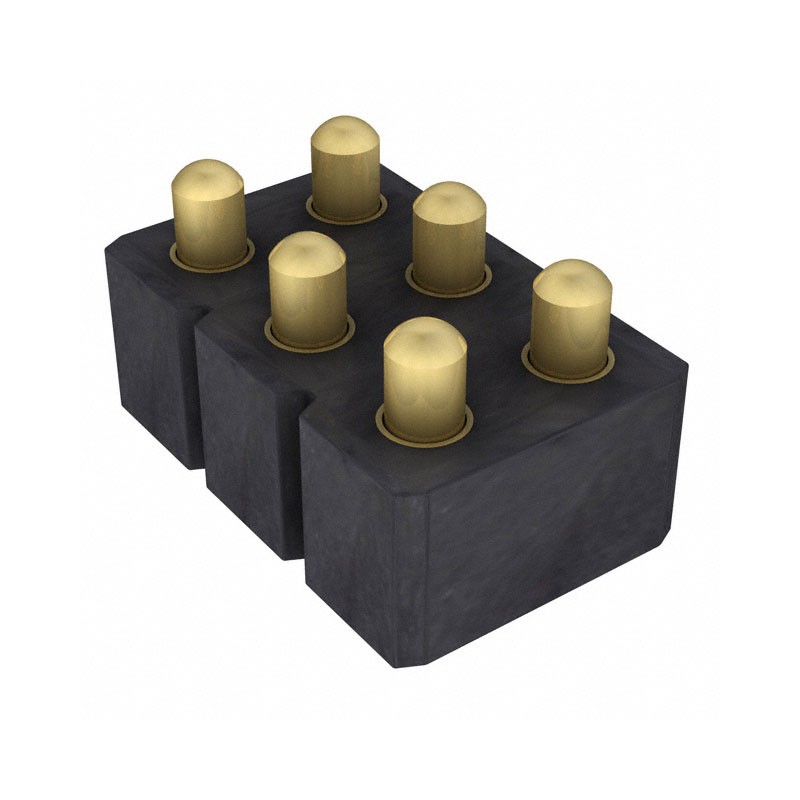 1 pcs : 813-SS-006-30-003101 - CONN SPRING PISTON 6POS SMD