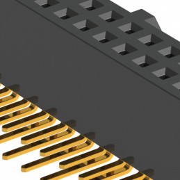 1 pcs : SFH11-PBPC-D25-RA-BK - CONN HDR 50POS 0.1 GOLD PCB R/A