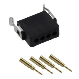 1 pcs : M80-8080405 - CONN PLUG 4P CRIMP 24-28AWG GOLD