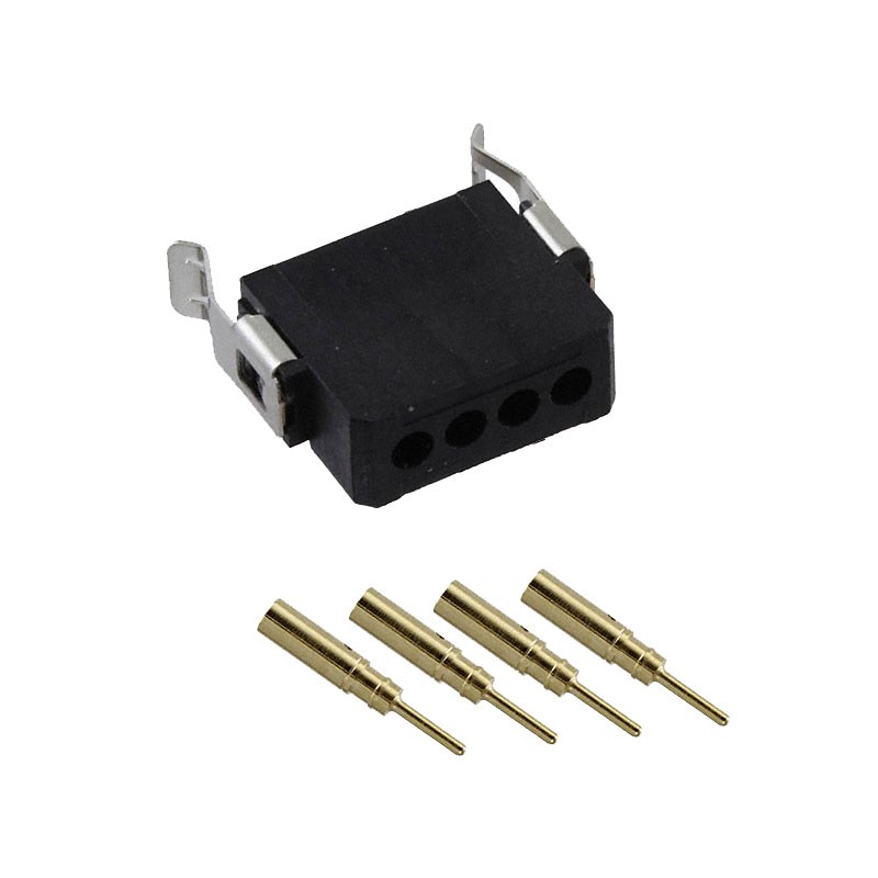 1 pcs : M80-8080405 - CONN PLUG 4P CRIMP 24-28AWG GOLD