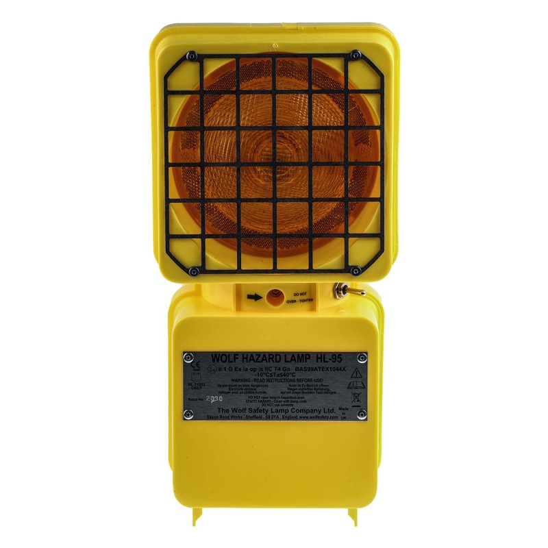 1 pcs - Wolf Safety HL95 Series Amber Steady Beacon, 5.6 V dc, Portable Mount, LED Bulb