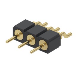 1 pcs : 330-10-103-40-027000 - CONN HEADER SMD R/A 3POS 2.54MM