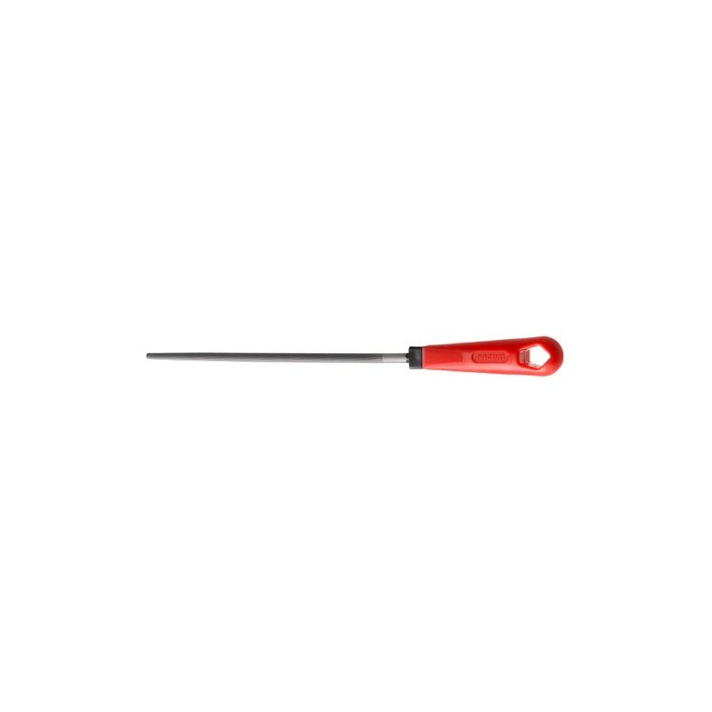 1 pcs - Facom 200mm, Half-Sweet, Round Engineers File With Soft-Grip Handle