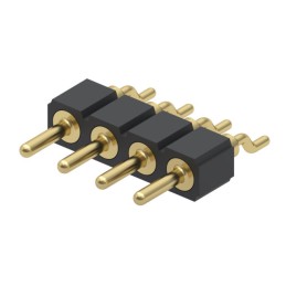 1 pcs : 830-10-004-40-028000 - CONN HEADER SMD R/A 4POS 2.54MM